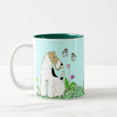 Tasse 2 Couleurs Fox Terrier et papillons de fil (Gauche)