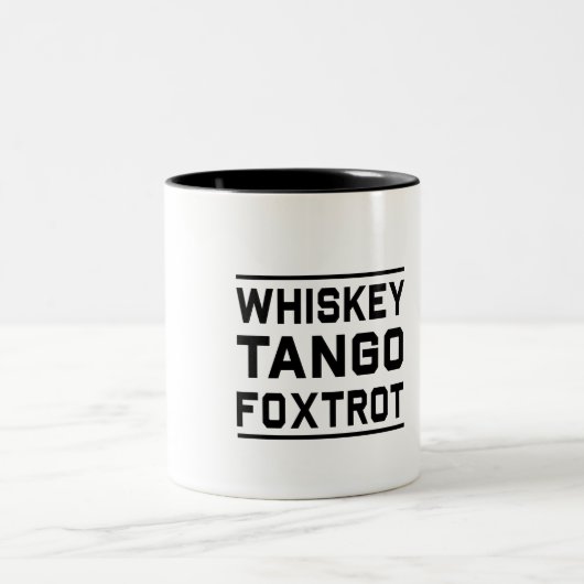 Tasse 2 Couleurs Fox-trot de tango de whiskey (Centre)