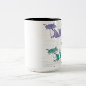 Tasse 2 Couleurs Foxes funky Motif (Centre)