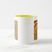 Tasse 2 Couleurs Fractale folle jaune (Centre)