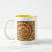 Tasse 2 Couleurs Fractale folle jaune (Gauche)