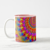 Tasse 2 Couleurs Fractale folle rose (Gauche)