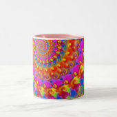 Tasse 2 Couleurs Fractale folle rose (Centre)