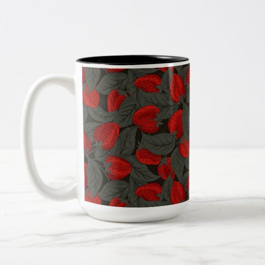 Tasse 2 Couleurs Fraise  (Gauche)