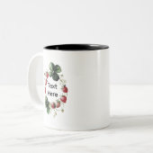 Tasse 2 Couleurs Fraise drôle (Devant gauche)
