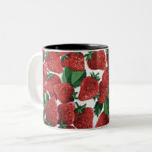 Tasse 2 Couleurs Fraises et crème (Devant gauche)