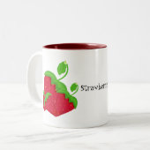 Tasse 2 Couleurs Fraises rouges juteuses (Devant gauche)