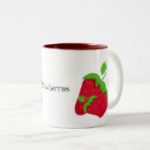 Tasse 2 Couleurs Fraises rousses (Devant droit)