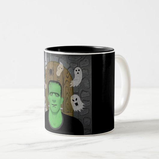 Tasse 2 Couleurs Frankenstein & Ghosts (Devant droit)