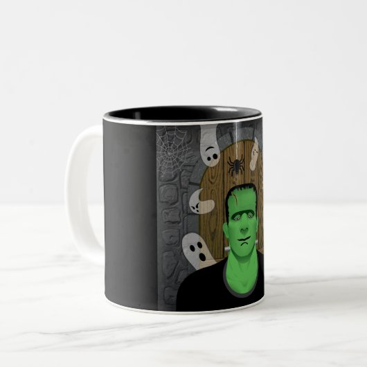 Tasse 2 Couleurs Frankenstein & Ghosts (Devant gauche)