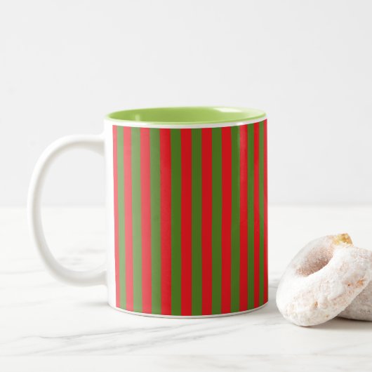 Tasse 2 Couleurs Frappes de Noël (Avec donut)
