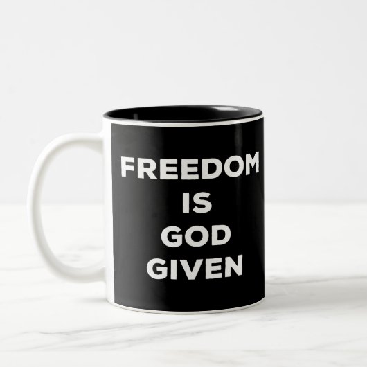 Tasse 2 Couleurs Freedom Is God Given (Gauche)