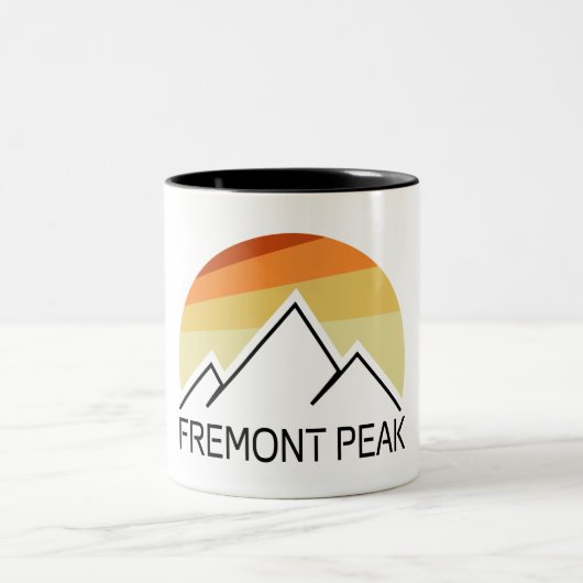 Tasse 2 Couleurs Fremont Peak Wyoming Retro (Centre)