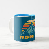 Tasse 2 Couleurs Fremont Peak Wyoming Retro Turquoise (Devant gauche)