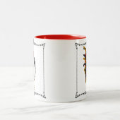 Tasse 2 Couleurs French Country Farmhouse Roster Rouge Black Gold (Centre)