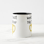 Tasse 2 Couleurs Frère du monde de champion le meilleur (Centre)