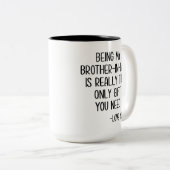 Tasse 2 Couleurs Frère Mug, beau-frère (Devant droit)