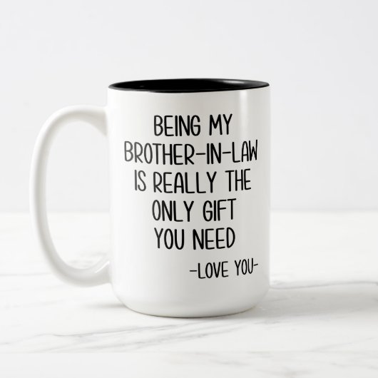 Tasse 2 Couleurs Frère Mug, beau-frère (Gauche)
