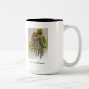 Tasse 2 Couleurs Frida Kahlo a peint des oiseaux
