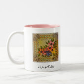 Tasse 2 Couleurs Frida Kahlo Flore Peinte (Gauche)
