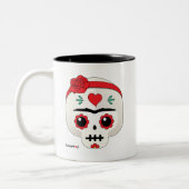 Tasse 2 Couleurs Frida Kahlo | FridaMoji - crâne de sucre (Gauche)