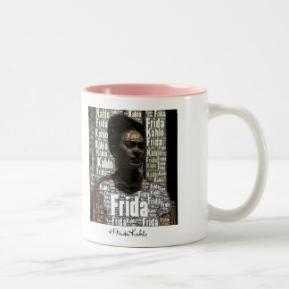 Tasse 2 Couleurs Frida Kahlo Lettering Portrait
