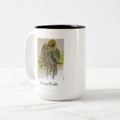 Tasse 2 Couleurs Frida Kahlo Oiseaux peints (Devant gauche)