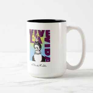 Tasse 2 Couleurs Frida Kahlo Pop Art Portrait