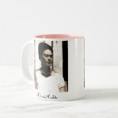 Tasse 2 Couleurs Frida Kahlo Portrait textile (Devant gauche)
