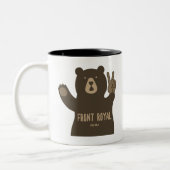 Tasse 2 Couleurs Front Royal Virginia Peace Bear (Gauche)