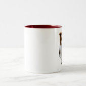 Tasse 2 Couleurs frontière collie2 (Centre)