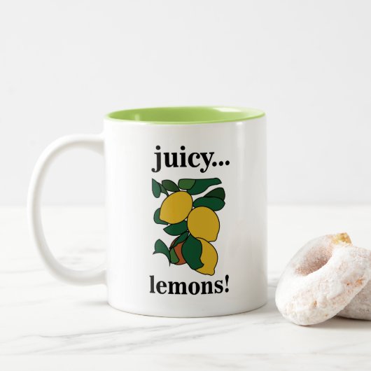 Tasse 2 Couleurs Fruit citron (Avec donut)