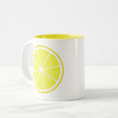 Tasse 2 Couleurs Fruit stylisé citron (Devant gauche)