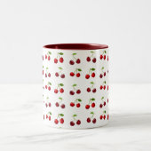 Tasse 2 Couleurs Fruits cerise sur blanc (Centre)
