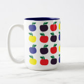 Tasse 2 Couleurs Fruits de pommes colorés (Gauche)