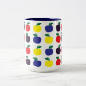 Tasse 2 Couleurs Fruits de pommes colorés (Centre)