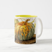 TASSE 2 COULEURS FRUITS DE SAISON / CITROUILLE (Devant droit)