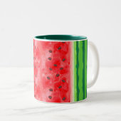 Tasse 2 Couleurs Fruits d'été frais de pastèque (Devant droit)