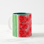 Tasse 2 Couleurs Fruits d'été frais de pastèque (Devant gauche)