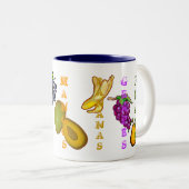 Tasse 2 Couleurs Fruits Mango (Devant droit)
