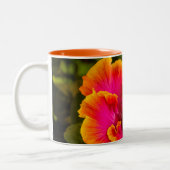 Tasse 2 Couleurs Fuchsia hawaïenne et Hibiscus orange de Kauai (Gauche)