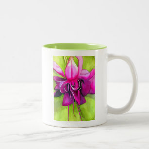 Tasse 2 Couleurs Fuchsia pop art watercolour flower