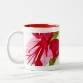 Tasse 2 Couleurs Fuchsia pop art watercolour flower (Gauche)