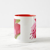 Tasse 2 Couleurs Fuchsia pop art watercolour flower (Centre)