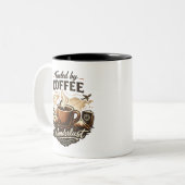 Tasse 2 Couleurs Fueled by Coffee & Wanderlust (Devant gauche)