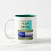 Tasse 2 Couleurs Fukitol, le travail ne suce, au-dessus de (Gauche)