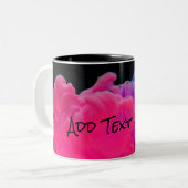 Tasse 2 Couleurs Fumée numérique rose et violet (Devant gauche)