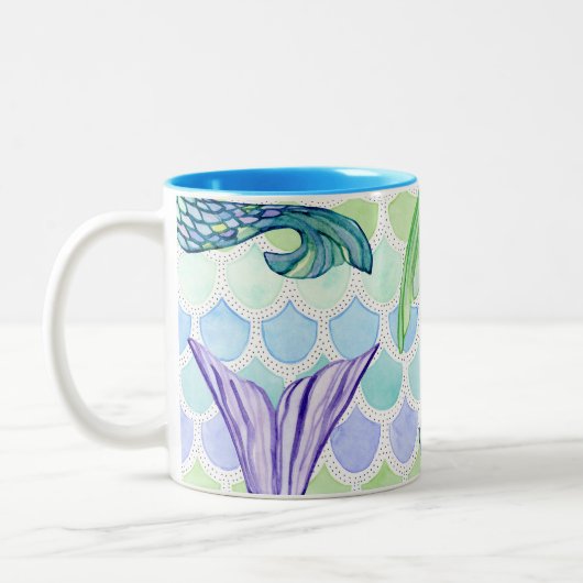 Tasse 2 Couleurs Fun Beach Home Mermaid Queue de poisson Échelle d' (Gauche)