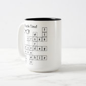 Tasse 2 Couleurs Fun Crossword Puzzle noir et blanc (Devant gauche)