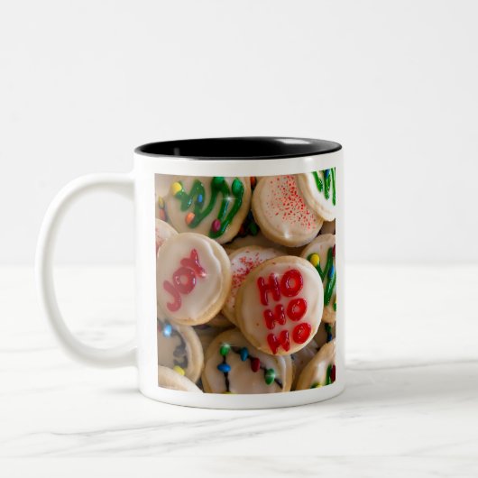 Tasse 2 Couleurs Fun festif biscuits de vacances faits maison (Gauche)